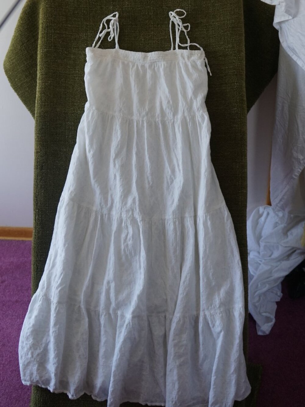 Express white flowy maxi dress  Size M